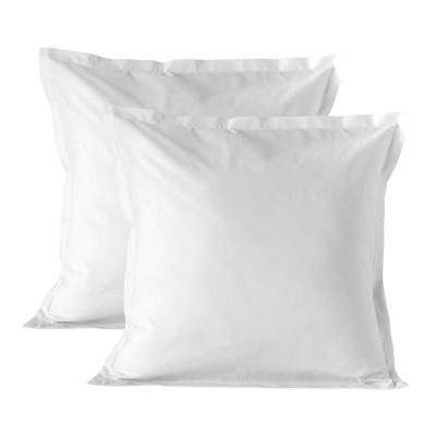 HAPPY FRIDAY Taie d'oreiller 100% Coton Blanc 60x60 cm (x2)