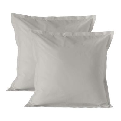 HAPPY FRIDAY Taie d'oreiller 100% Coton Gris 60x60 cm (x2)