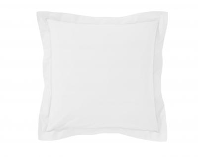 BECQUET Taie volant en coton blanc 63x63cm
