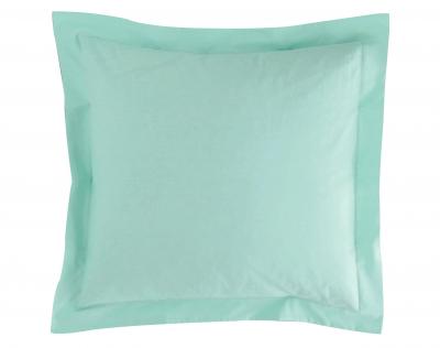BECQUET Taie d'oreiller 63x63 en percale de coton vert c&eacute;ladon