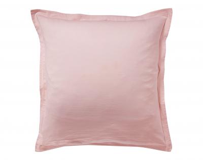 BECQUET Taie d'oreiller 63x63 en satin de coton rose nude