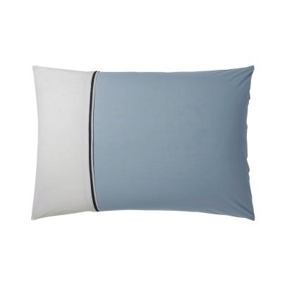 ORIGIN Taie D'oreiller Imprim&eacute;e En Coton, Duo - 50 X 70 Cm - Turquoise