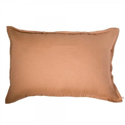 GABRIELLE PARIS Taie d'oreiller en lin lav&eacute; Tabac 50 x 75 cm, 