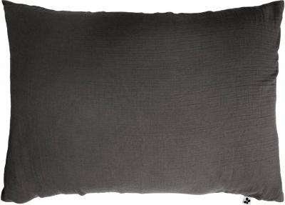 HOUSSE DE REVE Housse De R&ecirc;ve Granit Anthracite 50 X 70 Cm Coton