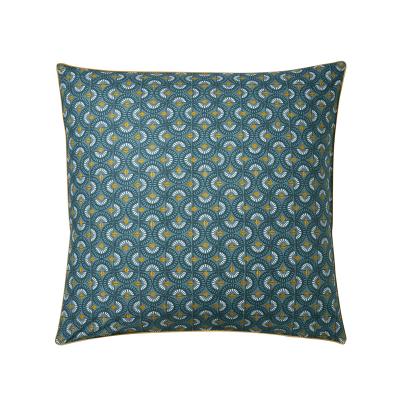 ESSIX Taie D'oreiller Imprim&eacute;e En Percale De Coton, Eclipse Bleu &Eacute;meraude