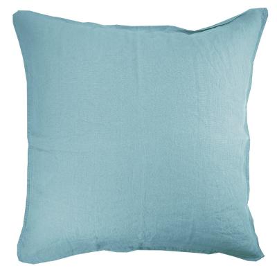 GARNIER THIEBAUT Taie d'oreiller pur lin blue aqua Syracuse