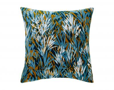 BECQUET Taie d'oreiller r&eacute;versible 65x65 bleue en coton