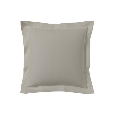 A DEMAIN Taie D'oreiller Unie En Coton, Les Unis - 63 X 63 Cm - Gris Mastic