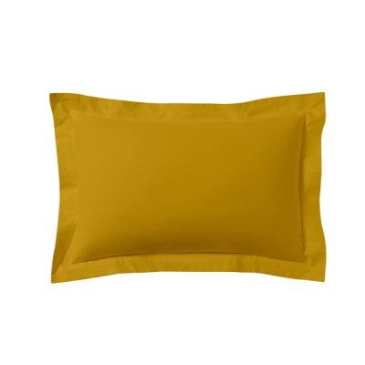 A DEMAIN Taie d'oreiller unie en coton jaune curry 50x70