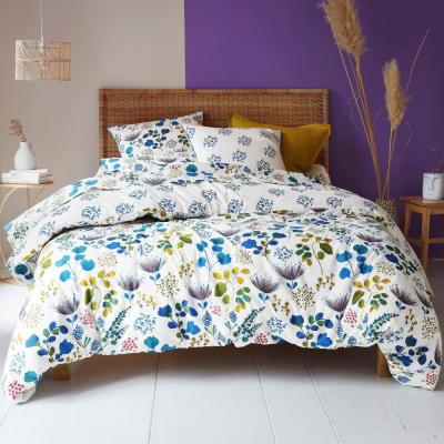 BECQUET Taie d'oreiller 50x70 bleue en coton