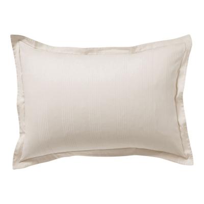 BECQUET Taie volant en coton beige 50x70cm