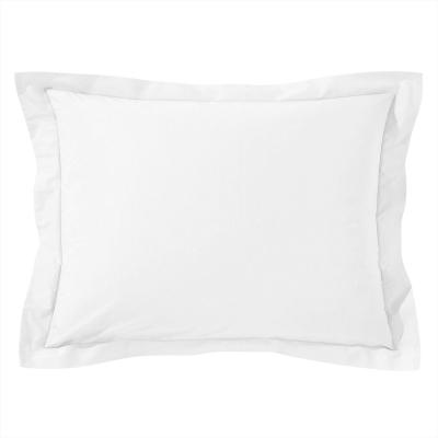 BECQUET Taie volant en coton blanc 63x63cm