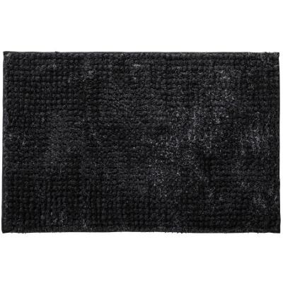 GUY LEVASS Tapis de bain chenille 50x80 en polyester uni carbone 50x80cm