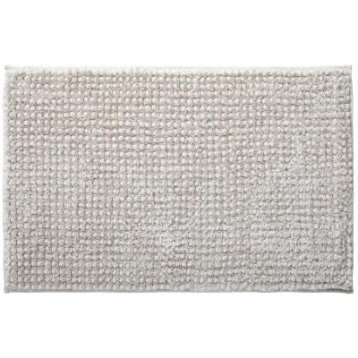 GUY LEVASS Tapis de bain chenille 50x80 en polyester uni ivoire 50x80cm