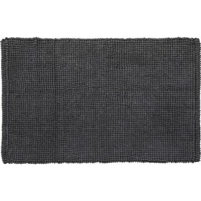 GUY LEVASS BALI - Tapis de bain en polycoton uni anthracite 50x80cm