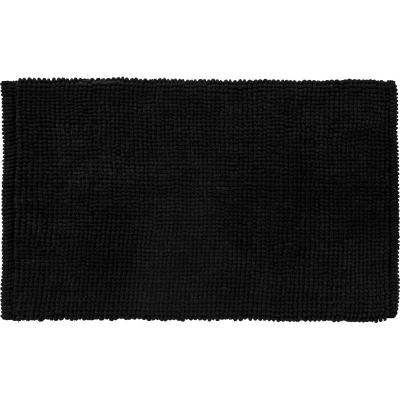 GUY LEVASSEUR BALI - Tapis de bain en polycoton uni noir 50x80cm