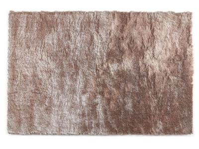 Tapis shaggy &agrave; poils longs ultra doux - 120 x 170 cm - Taupe reflet beige - DOLCE