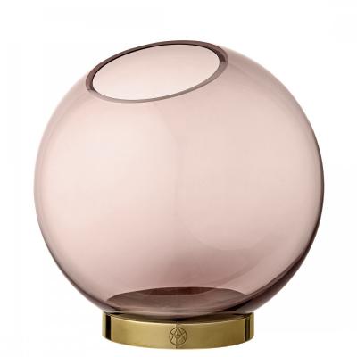 AYTM  - Globe Vase moyen, &Oslash; 17 x H 17 cm, rose / or