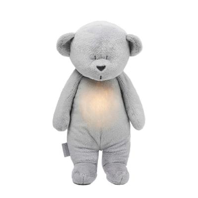 MOONIE Veilleuse peluche  Ours douceur gris
