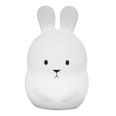 LUMISKY Veilleuse b&eacute;b&eacute; lapin sans fil touch LED BUNNY Blanc Silicone H19CM 