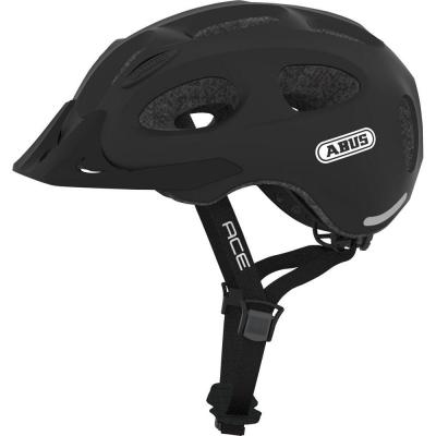 ABUS  youn-i ace casque pour v&eacute;lo mixte adulte, velvet black, 52-57 cm