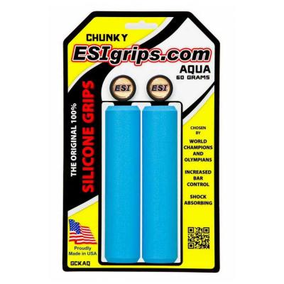 ESIGRIPS ESI Grips - Chunky - Poign&eacute;e v&eacute;lo Blue Aqua - Taille unique