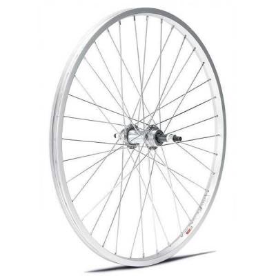 GURPIL Roue VTT arri&egrave;re &agrave; visser en aluminium  - argent&eacute; - 24