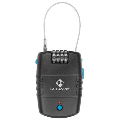 M WAVE LOCKNROL C&acirc;ble antivol noir avec alarme fermeture &agrave; combinaison