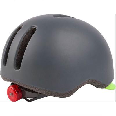 POLISPORT MOVE Casque Polisport Commuter avec LED int&eacute;gr&eacute; gris/jaune mat- 54/58cm