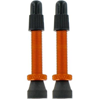 VAR  kit 2 valves tubeless aluminium 35 mm orange