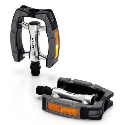 XLC  Pedale City Comfort Pieces de Velo Mixte, Schwarz/Silber/Grau, 20x10x4cm