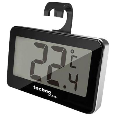 TECHNOLINE  ws 7012 thermom&egrave;tre pour r&eacute;frig&eacute;rateur noir/argent