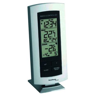 TECHNOLINE Ws 9140 Station de temp&eacute;rature, argent et noir, 7,30x2,50x15,80 cm - 