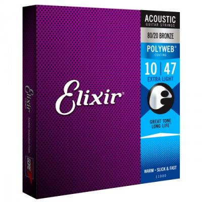 ELIXIR Polyweb 11000 - Jeu de cordes Guitare acoustique 10-47