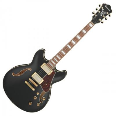 IBANEZ  As73g-Bkf - Guitare &Eacute;lectrique Hollow Body - Black Flat
