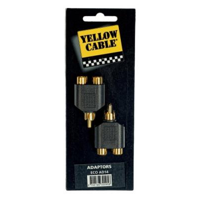 YELLOW CABLE  Ad14 - 2 Connecteurs Rca M&acirc;le/2 Rca Femelle