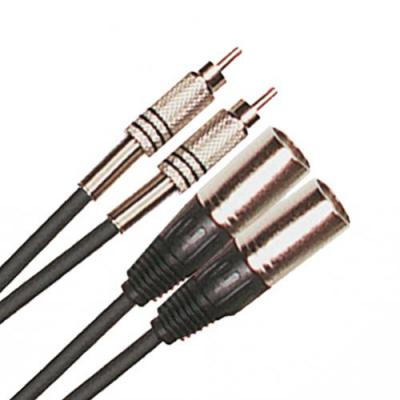 YELLOW CABLE C&acirc;ble 2 XLR m&acirc;le - 2 RCA m&acirc;le - Yellow c&acirc;ble K09 3 m&egrave;tres