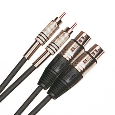 YELLOW CABLE K10-3 - Cable Audio Mixte 2 Xlr Femelle/2 Rca M&acirc;le 3m