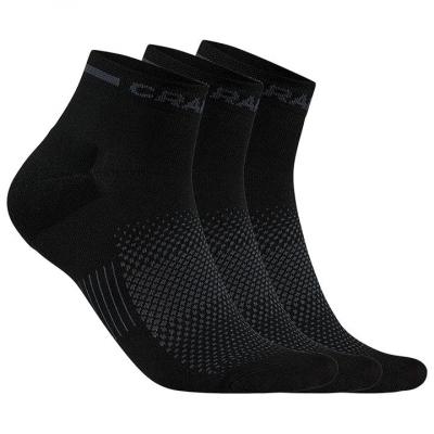 CRAFT  - Core Dry Mid Sock 3-Pack - Chaussettes Black - 37 - 39