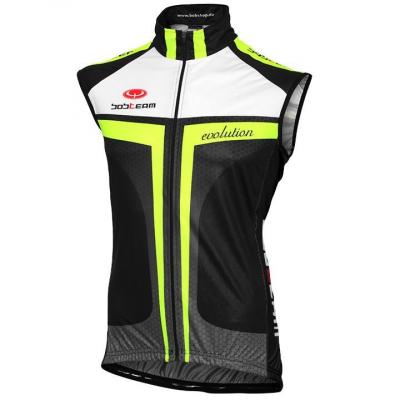 BOBTEAM Gilet coupe-vent Evolution 2.0 noir-jaune n&eacute;on