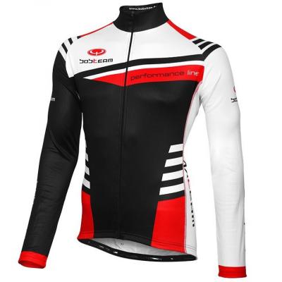 BOBTEAM Maillot manches longues Performance Line III noir-blanc-rouge