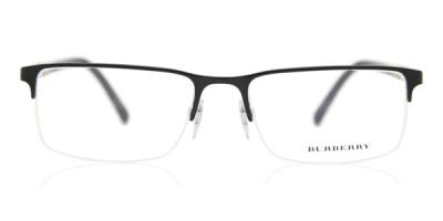 BURBERRY  Homme  BE1282 1001 Montures optiques M&eacute;tal Noir Carr&eacute; Normale