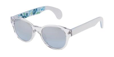 LOZZA  Unisex  SL1913V MACHO 885X Lunettes de soleil Ac&eacute;tate Transparent Bleu Pantos Normale Ombr&eacute;