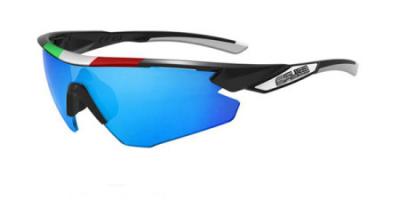 SALICE  012 Lunettes de Soleil Mixte Adulte, Noir/Bleu, Taille Unique