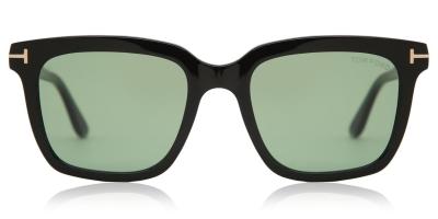 TOM FORD Lunettes de soleil  FT0646 MARCO-02 Lunettes de soleil, Noir/Vert, 53 mm