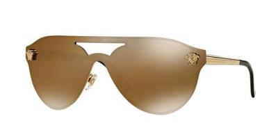 VERSACE  Femme  VE2161 1002F9 Lunettes de soleil M&eacute;tal Or Pilote Normale
