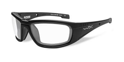 WILEY X  Wx Boss Lunettes de Soleil, Noir Mat/Transparent, M-L Mixte