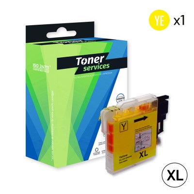  Compatible Brother LC1100 Cartouche Jaune LC1000Y (Saturne)