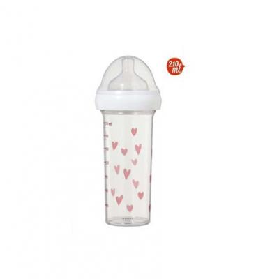 Le Biberon Fran&ccedil;ais C&oelig;urs Biberon T&eacute;tine 0-6m 210ml