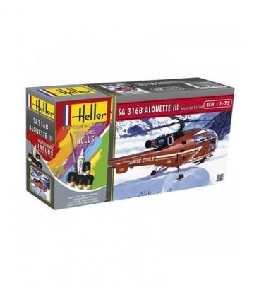 Maquette H&eacute;licopt&egrave;re Alouette III securite civile